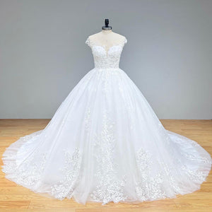 New Arrival Off Shoulder Ball Gown Wedding Dress Sequined Backless Gelinlik