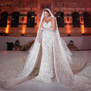 Exquisite Mermaid Wedding Dress Luxury Crystal Beaded Bridal Gown for Women