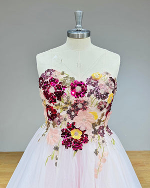 New Arrival Pastoral A-Line Off the Shoulder Sweetheart Colorful Luxury Wedding Dress