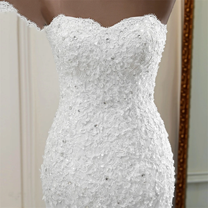 Sexy Strapless Mermaid Wedding Dress Beautiful Bridal Gown