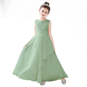 2024 Chiffon Flower Girl Dress for Weddings, First Communion, and Junior Bridesmaids