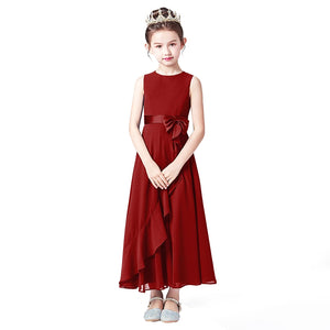 Junior Bridesmaid For Teens Ankle-Length Flower Girl Dresses For Wedding Party Kids Gowns