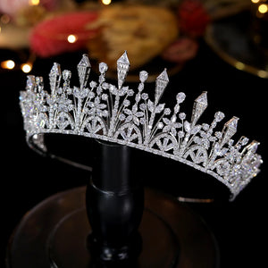 Luxury Crystal Zircon Bridal Tiara and Crown Hair Accessory for Women