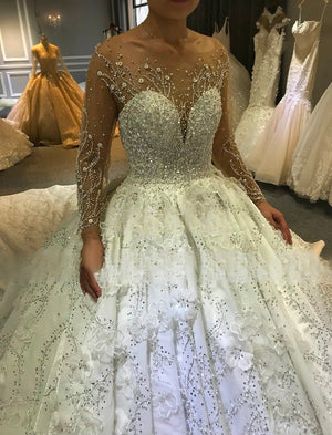 Customized  High Quality Custom Made Wedding Dress Design Luxury Bridal Dress