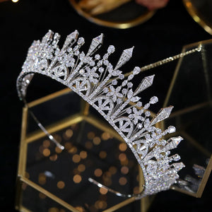 Luxury Crystal Zircon Bridal Tiara and Crown Hair Accessory for Women