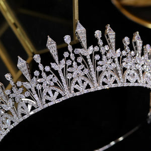 Luxury Crystal Zircon Bridal Tiara and Crown Hair Accessory for Women