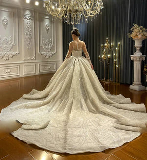 Customized Luxury Beaded Wedding Dress Top Seller Real Handwork