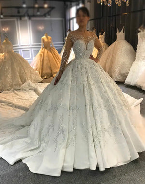 Customized  High Quality Custom Made Wedding Dress Design Luxury Bridal Dress