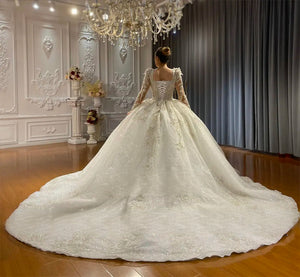 Customized Ball Gown Wedding Dress Luxury Custom Size Bridal Gown