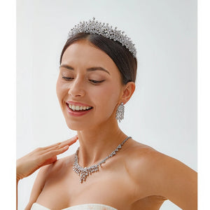 Zircon Crown Tiara Wedding Headband for Women Princess Quinceañera and Birthday