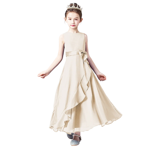 Junior Bridesmaid For Teens Ankle-Length Flower Girl Dresses For Wedding Party Kids Gowns