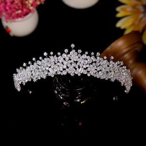 Zircon Crown Tiara Wedding Headband for Women Princess Quinceañera and Birthday