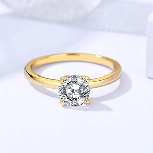 1 Carat D Color Moissanite 925 Sterling Silver Gold Color Ring Sets For Women Engagement Fine Jewelry