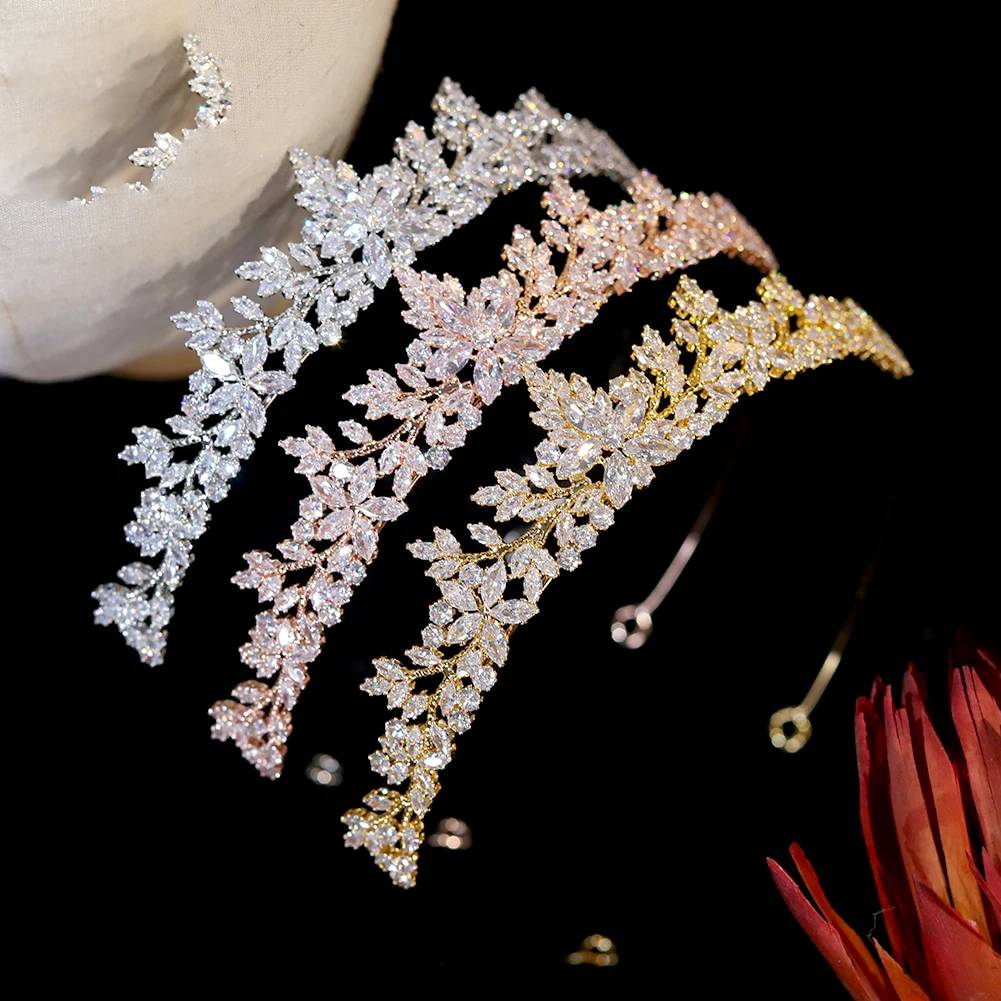 Fashion Tiara Crown for Girls Bridal Prom Bridesmaid Wedding Party Hair Accessory