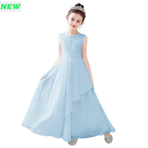 2024 Chiffon Flower Girl Dress for Weddings, First Communion, and Junior Bridesmaids