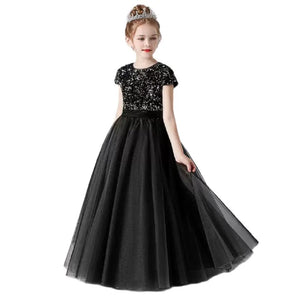 Sequin Flower Girl Dress - Junior Concert & First Communion Gown