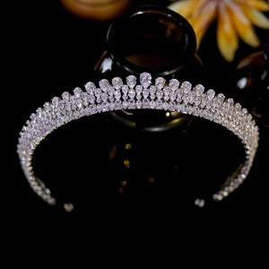 Trendy Crystal Zircon Girls Headband Princess Birthday Tiara Party Wedding Accessory