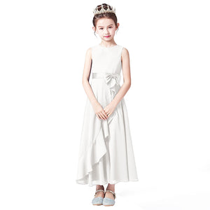 Junior Bridesmaid For Teens Ankle-Length Flower Girl Dresses For Wedding Party Kids Gowns