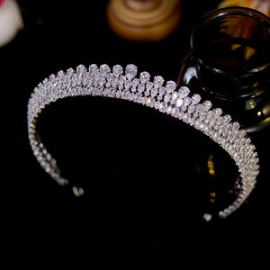 Trendy Crystal Zircon Girls Headband Princess Birthday Tiara Party Wedding Accessory