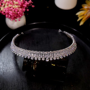 Trendy Crystal Zircon Girls Headband Princess Birthday Tiara Party Wedding Accessory