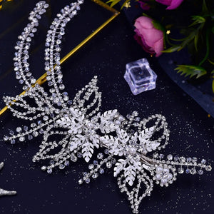 Bridal Crown Crystal Headband for Women Tiara and Headdress Wedding Hair Accessories