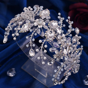 Wedding Headpiece Bride Hair Accessories Women Headband Rhinestone Queen Headwear