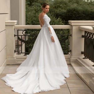 Charming Sweetheart Bridal Gown Back Illusion Tulle A-Line Wedding Dress